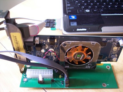 PCI Express -x16 card inserted on xprs-px-x16